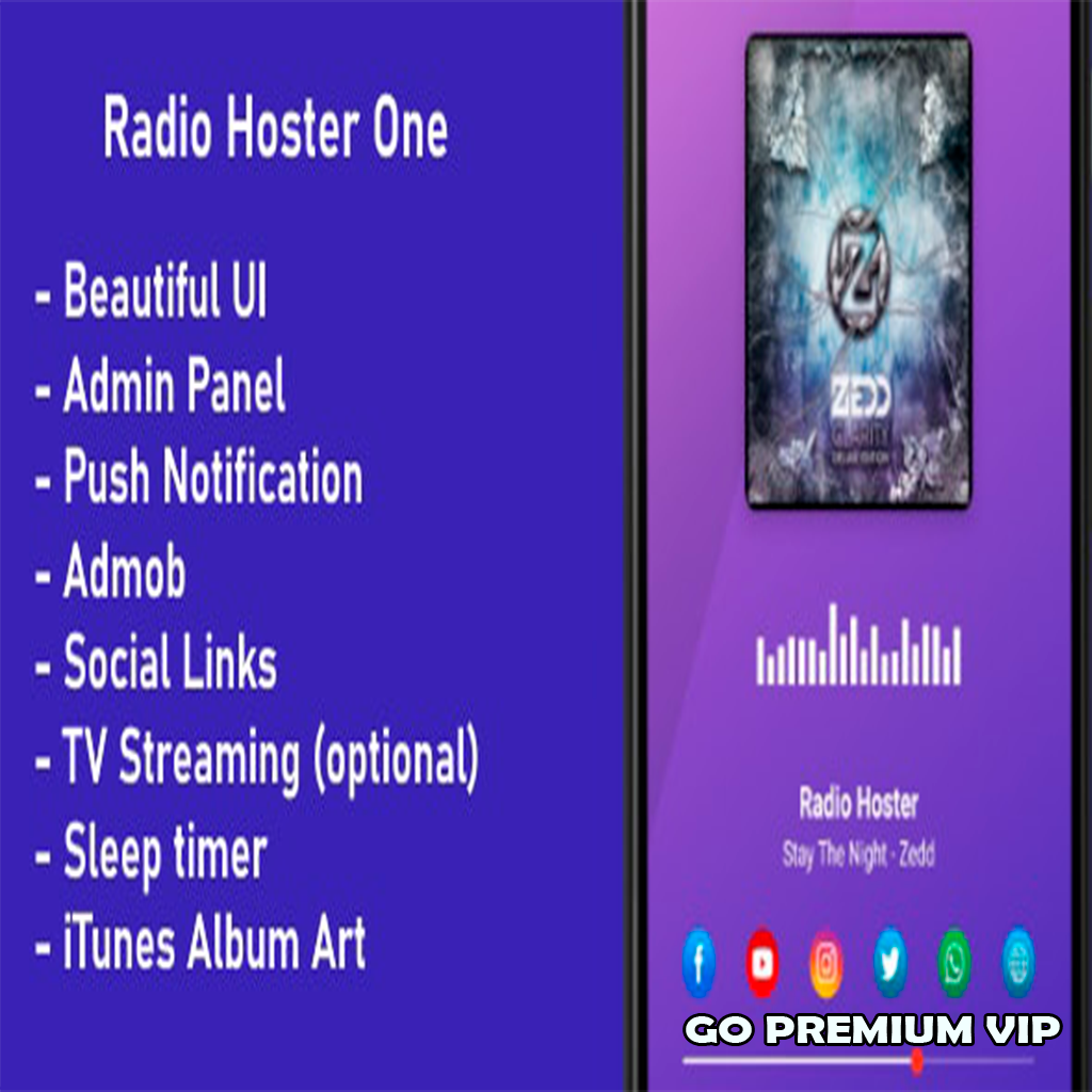 Radio Hoster One con panel de administración 8.0